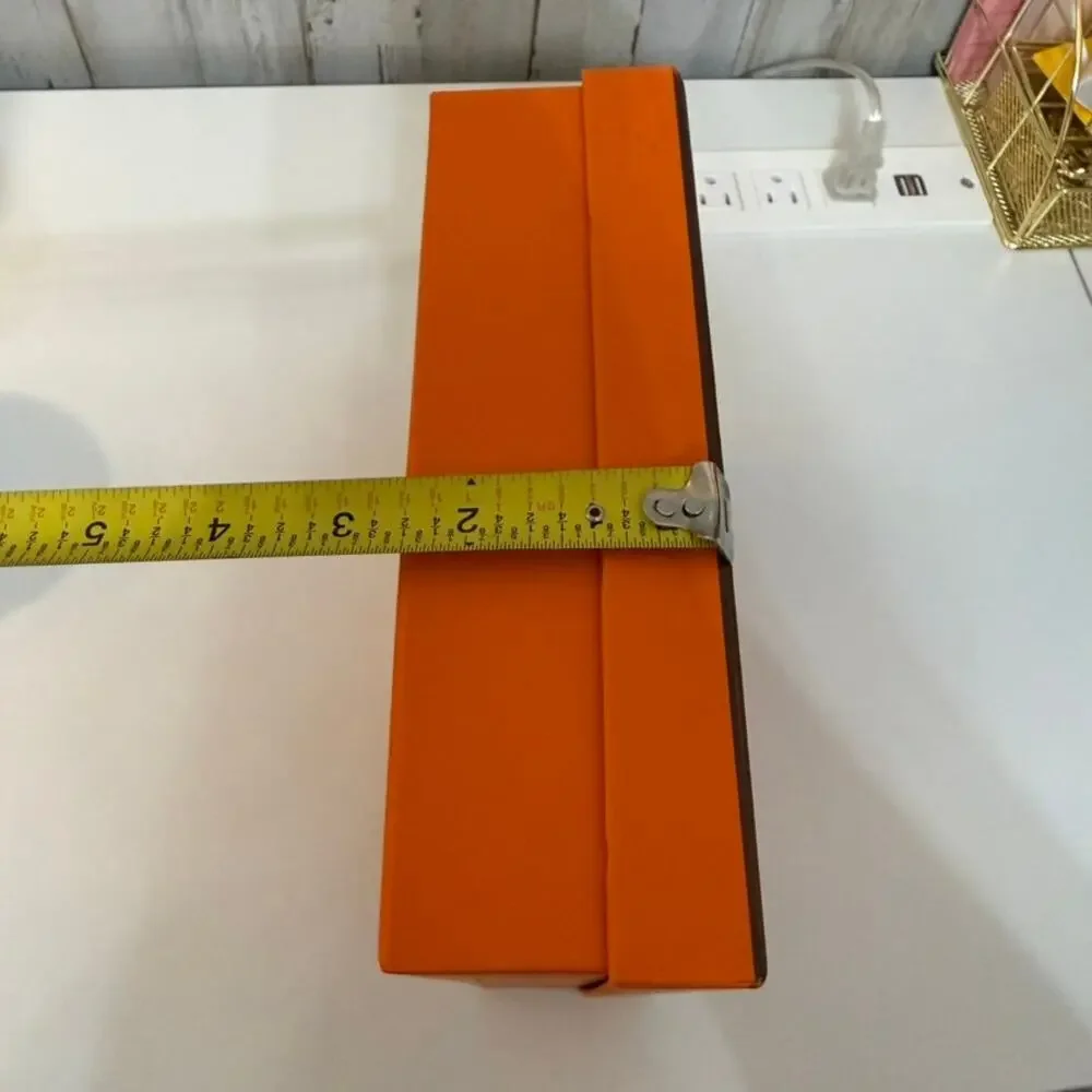Hermès Gift Box Orange Empty Storage Display Box w/ Lid 8x8x2 in